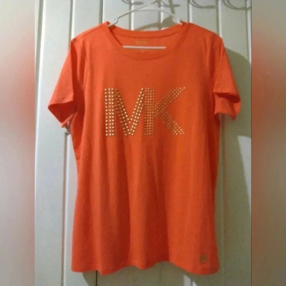 MICHAEL Michael Kors Tops - Michael Kors rhinestone bling tee-medium NWOT